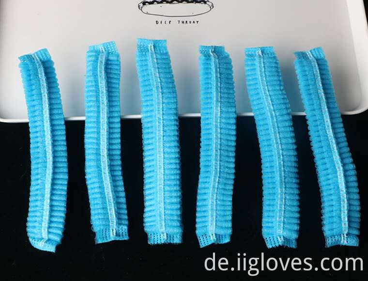 PP Nicht gewebte Streifenkappe Bouffant Head Cover Haarnetz Hut runde Mob -Kappe für Reinraumschutz